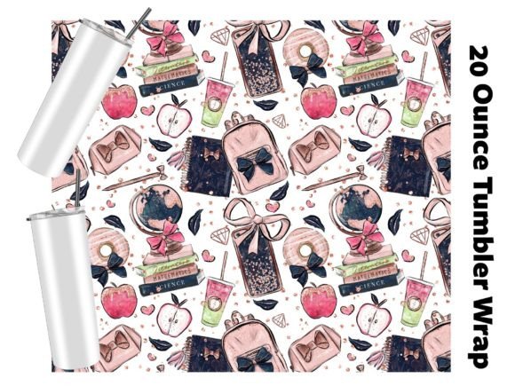 Back to School Girly Tumbler Wrap