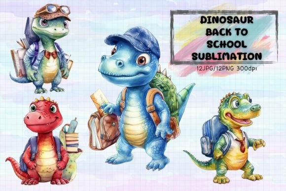 Cute Dinosaur Back to School Sublimation