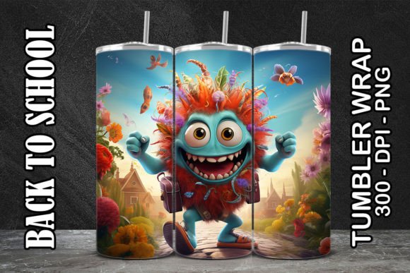 Monster Back to School Tumbler 5 Wrap PNG Files: What Designers & Small Business Owners Need to Know