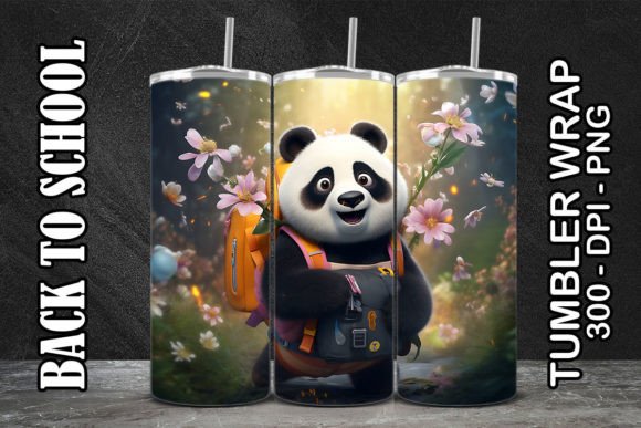 Panda Back to School Tumbler 5