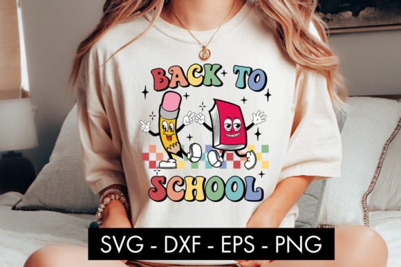 Retro Back to School SVG Cut File PNG