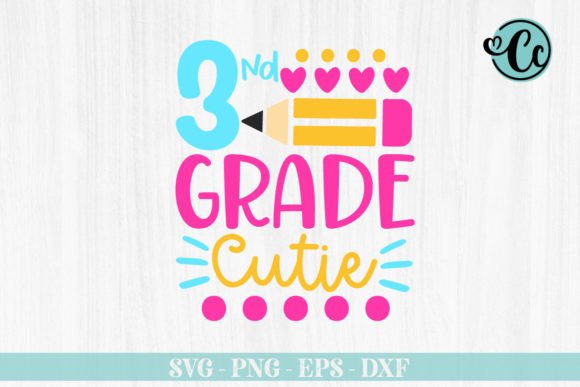 Third Grade Cutie SVG: Back to School Design for Educators, Crafters, and Small Businesses